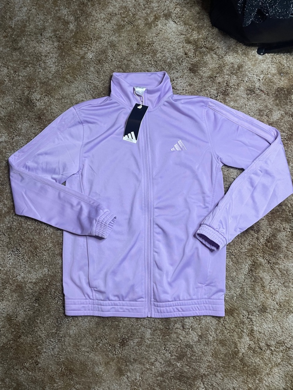NWT Adidas Light Purple Woman’s Zip Up Track Jacket Size Small